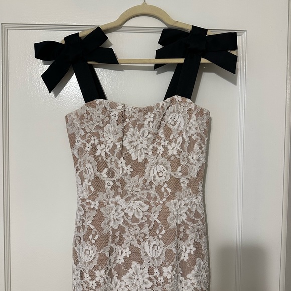 Bronx & Banco White Lace Midi Dress, XS - Picture 2 of 6